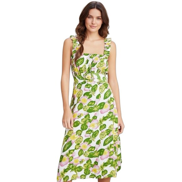 Faithfull the Brand Anthropologie Floral Midi‎ Dress NWT 10 Belt Garden Sundress - Picture 9 of 9